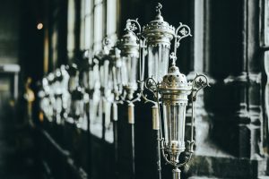 Photo brass wall sconces